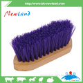 sharp head style horse body brush with wooden handle